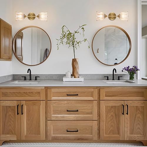 Miniatura 7 de Aplique de pared dorado de 2 luces con pantallas de vidrio ámbar, moderno de mediados de siglo, lámpara de pared de latón cepillado industrial para