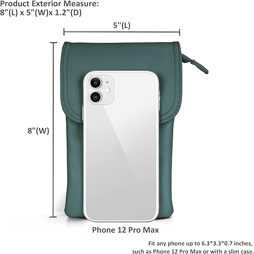 Miniatura 5 de befen Bolsos cruzados pequeños de cuero genuino para mujer, bolsa de teléfono celular, carteras cruzadas, cremallera plateada