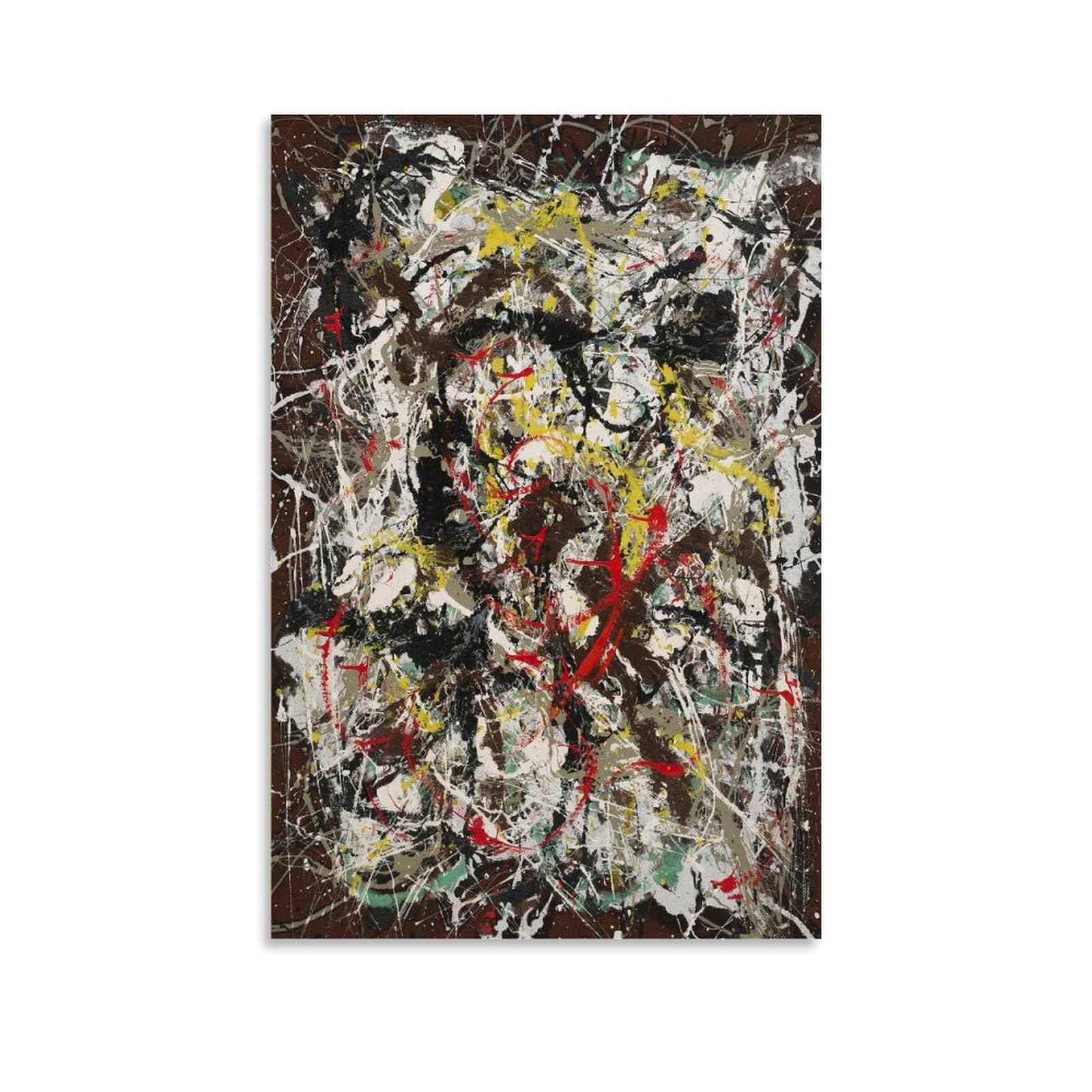 Nganoh Unframe-Style No. 4 By Jackson Pollock Canvas Printed Poster Cool Artworks Painting Wall Art Canvas Prints Hanging Picture Home Decors Gift Idea 24X36inch(60X90cm)