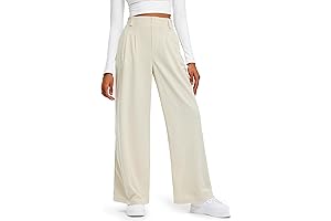 Women's Petite Wide Leg Palazzo Pants with Pockets for Work or Casual