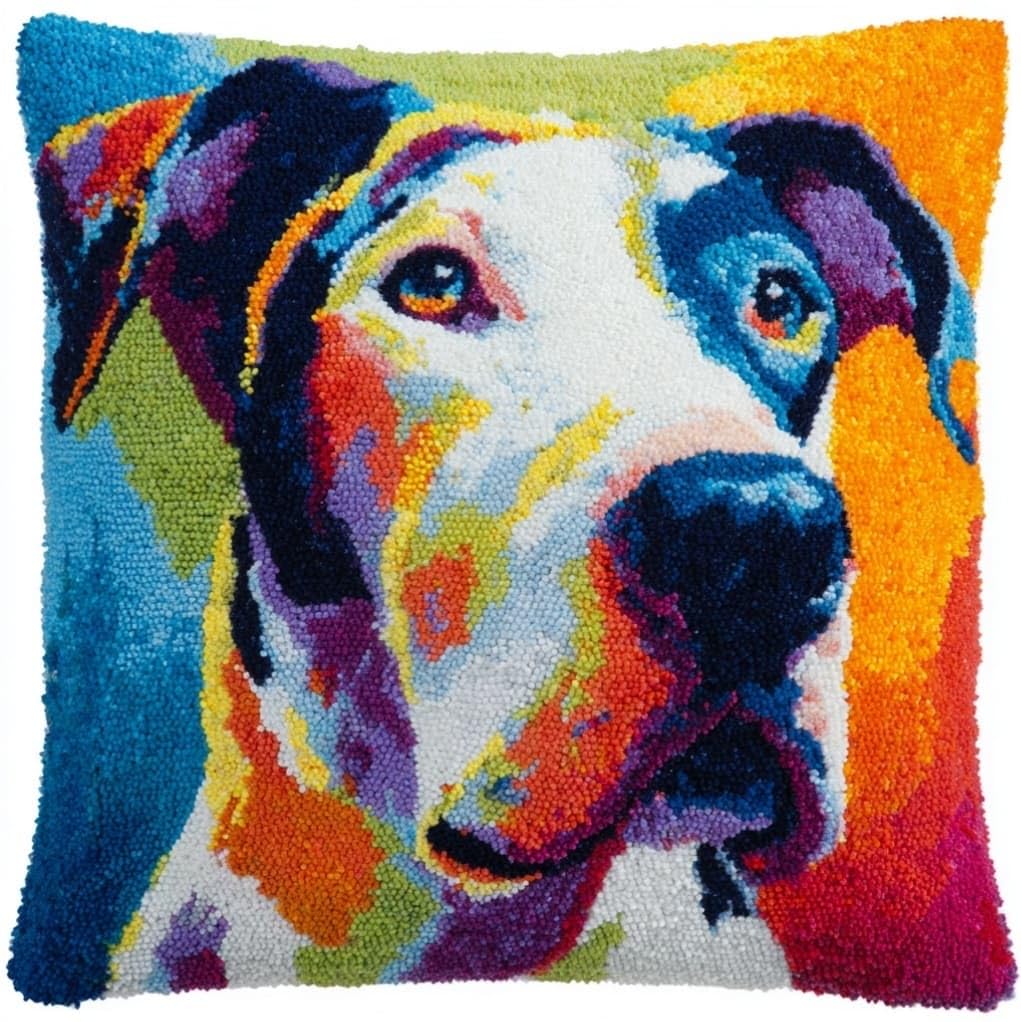 AxiangziK Latch Hook Pillow Kit,Great Dane