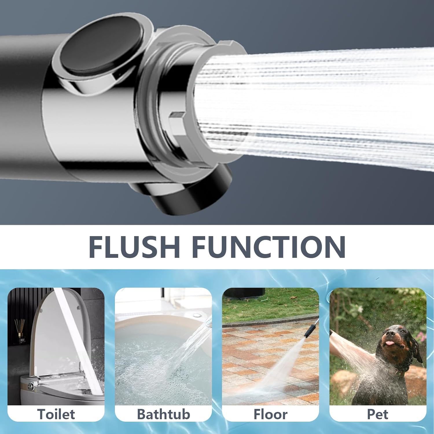 Cabezal de ducha con filtro de agua dura de alta presión con filtro de 15 etapas y 3 cartuchos de filtro adicionales, modos de pulverización 3+1, con manguera de PVC, cabezal de ducha de masaje de