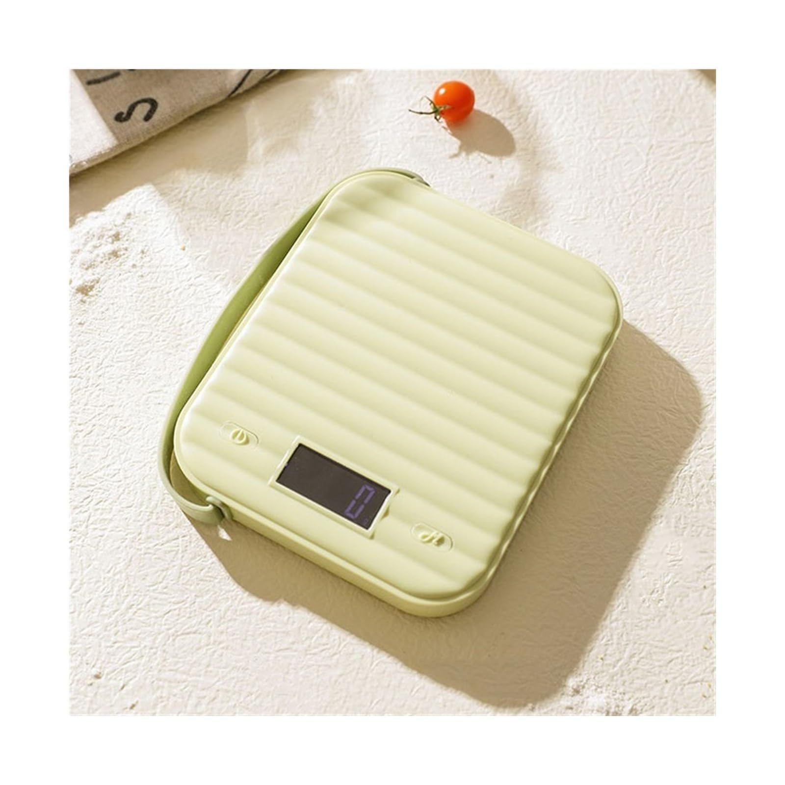 Digital Kitchen Scale | Compact Waterproof Weigher for Baking & Food | Accurate Gram Measurements, Easy-to-Clean (Green)