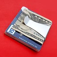 Vista 7 de US 1986 Kennedy Half Dollar Stainless Steel Large Money Clip NEW - Wide Design