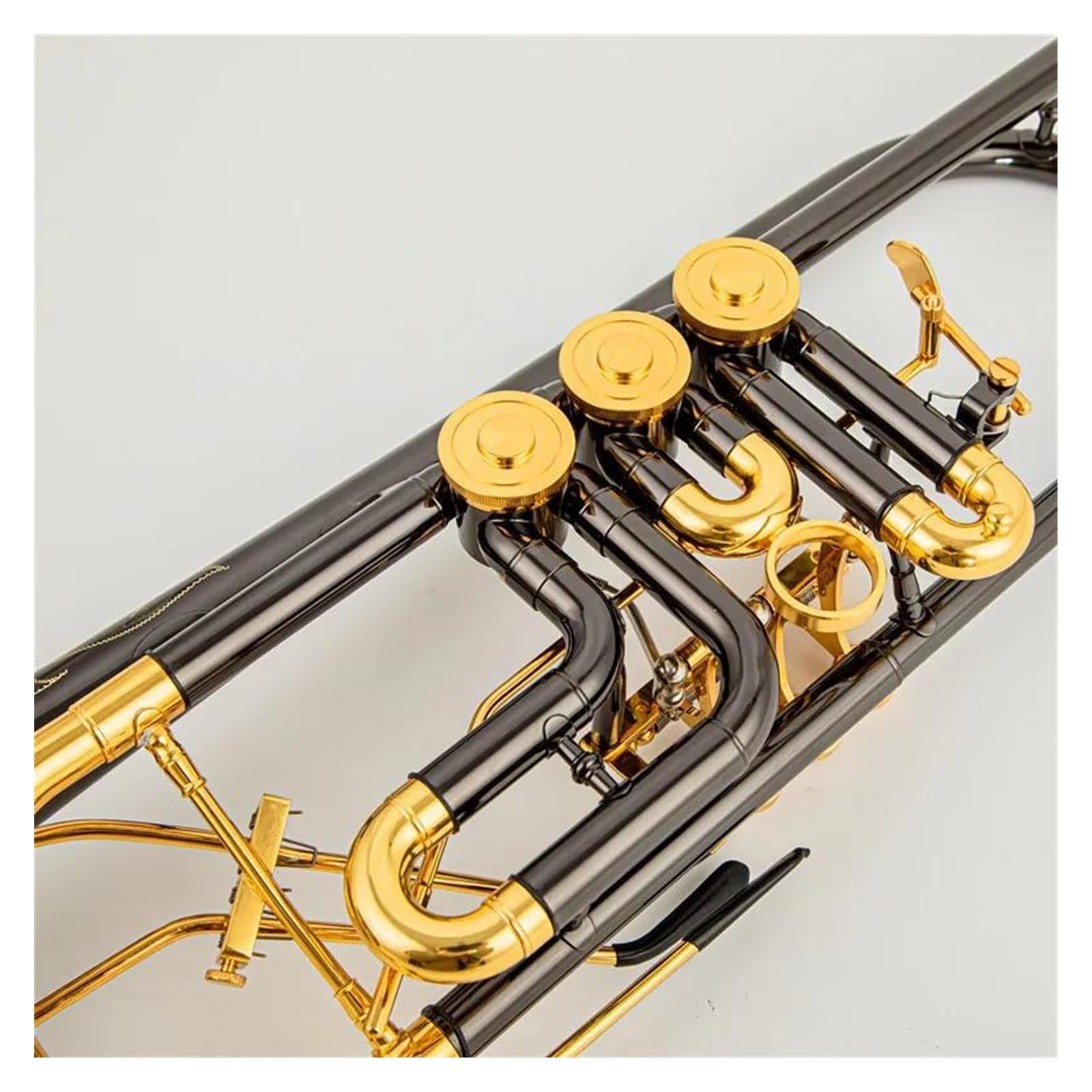 Trombe Tromba in SIB Si Bemolle Chiave Piatta in Ottone Strumenti Musicali A Tromba Professionali con Custodia in Pelle