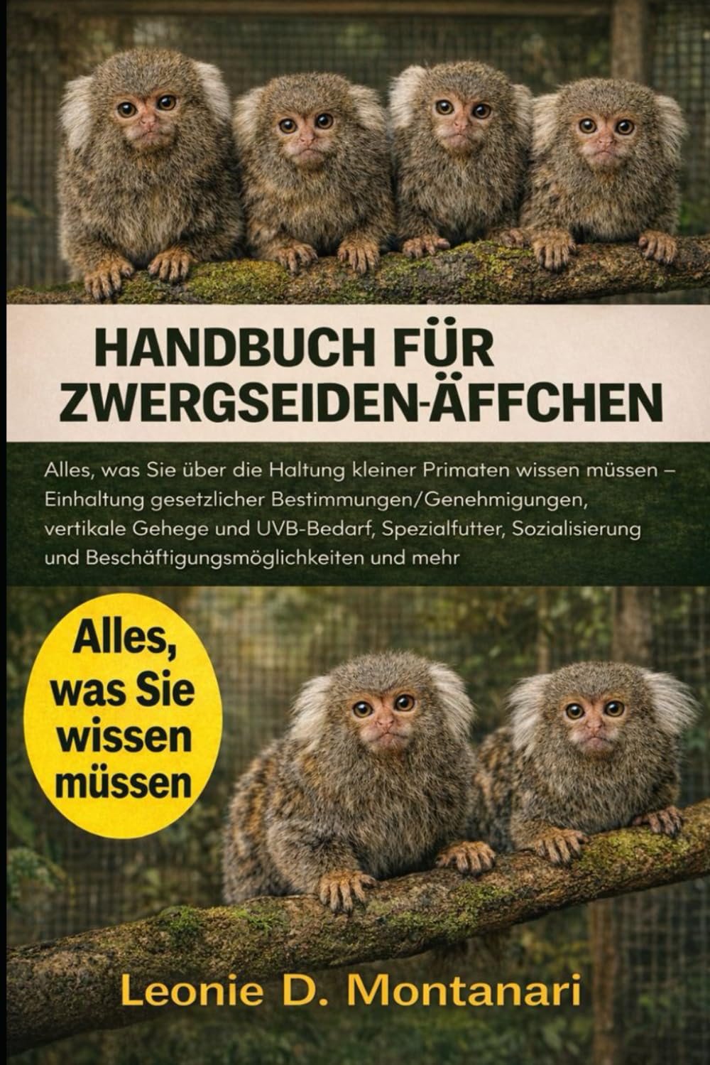 HANDBUCH FÜR ZWERGSEIDENÄFFCHEN: Alles, was Sie über die Haltung kleiner Primaten wissen müssen – Einhaltung gesetzlicher Bestimmungen/Genehmigungen, ... und Beschäftigungsmöglichkeiten und mehr