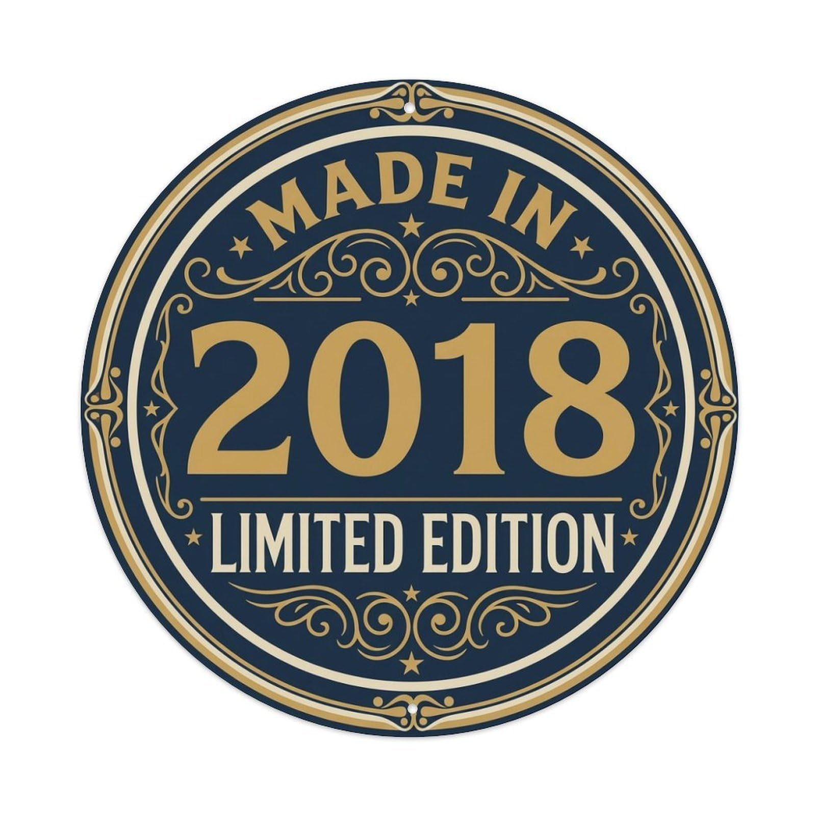 Made In 2018 Limited Edition Metal Tin Sign