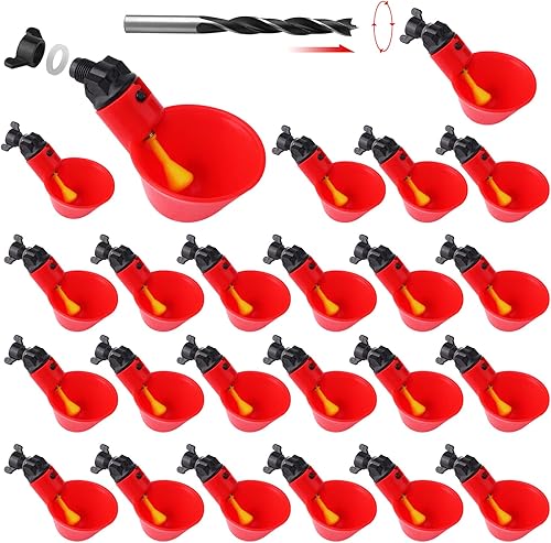 sansheng Vasos de agua de pollo, vasos de agua para aves de corral, agua automática para aves de corral, codorniz, pato, pollo, pájaro, bebedor