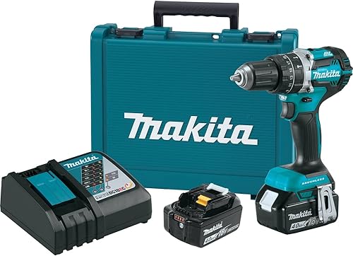 Makita XPH12M 18V LXT Kit de taladro de martillo inalámbrico compacto sin escobillas de iones de litio de 12" (4.0Ah)
