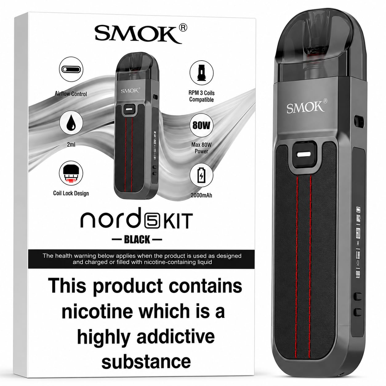 smok nord blinking 4 times fix SMOK NORD 5 Refillable Pod Kit [Black Leather]