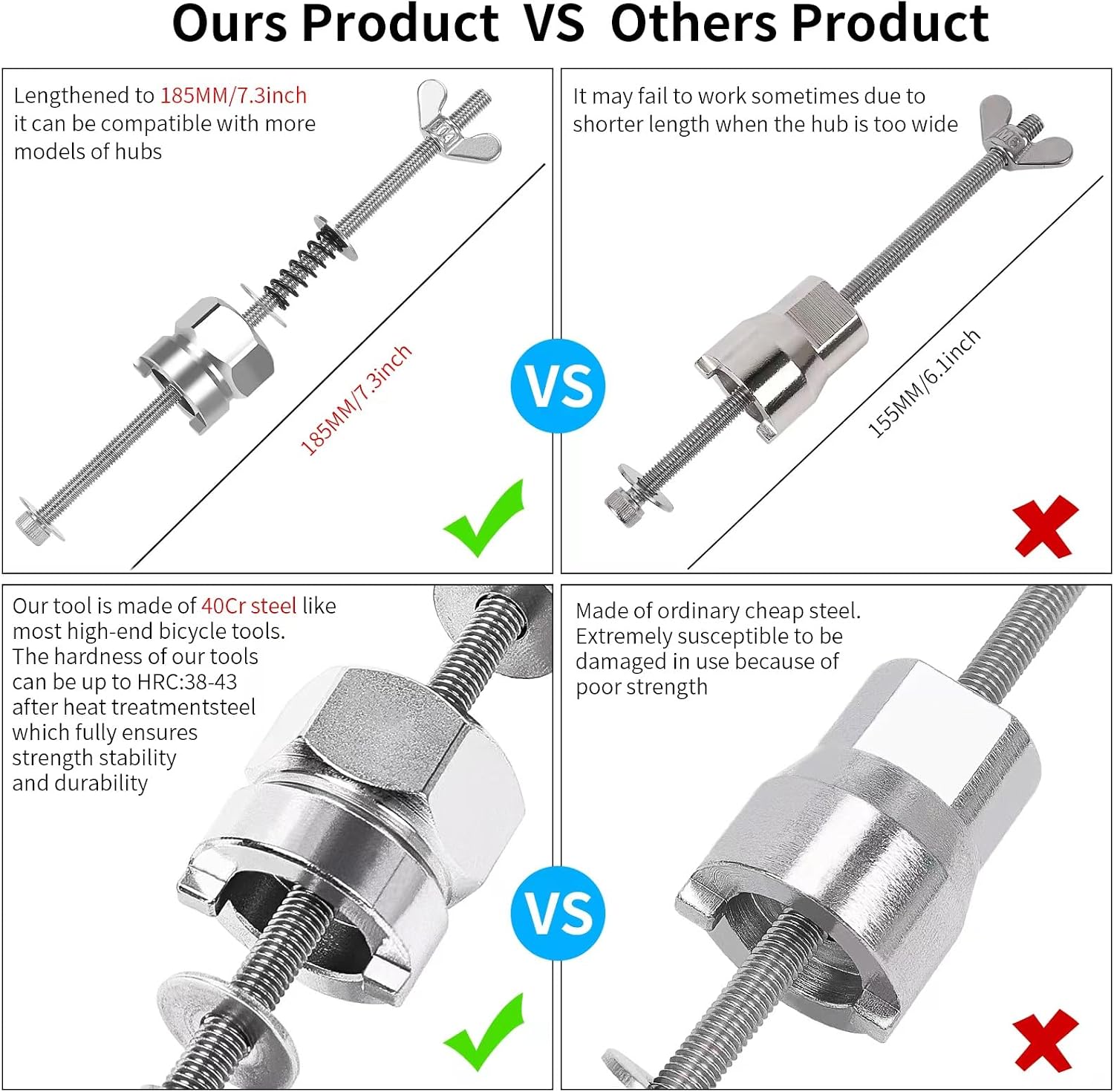 Bike Freehub Remove Install Tool, Bicycle Freehub Body Removal Tool | Stainless Steel Bike Free Hub Quick Disassemble Tools for MTB Road Bikes Bike Repair Accessory