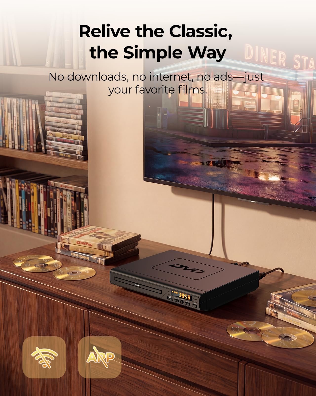 Lecteur DVD Portable Multi-Régions pour TV