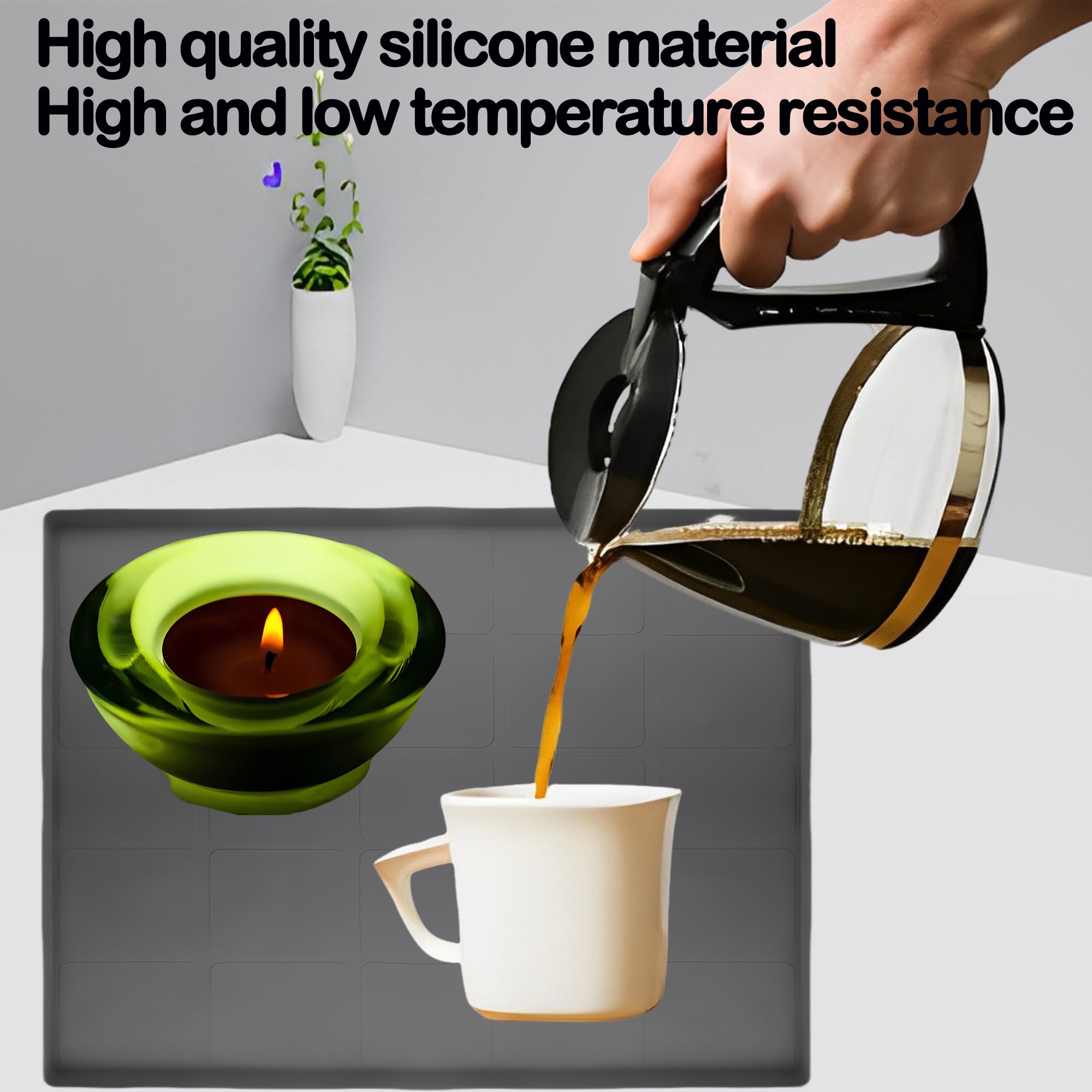 Alfombrilla Para Refrigerador, Tapete De Silicona Multifunción, Mini Nevera, Mini Refrigerador, Protector Suelo Cafetera Pequeña, Protector De Suelo Suave Para Debajo Del Refrigerador