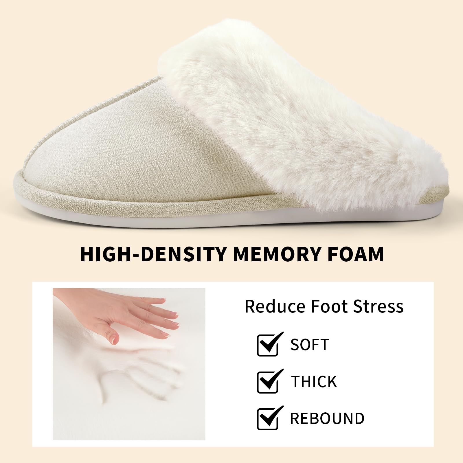 HILAX Pantofole Donna Uomo Invernali Peluche Ciabatte Casa Comode Pelose Inverno Scarpe di Cotone Morbida Slippers Winter Interne