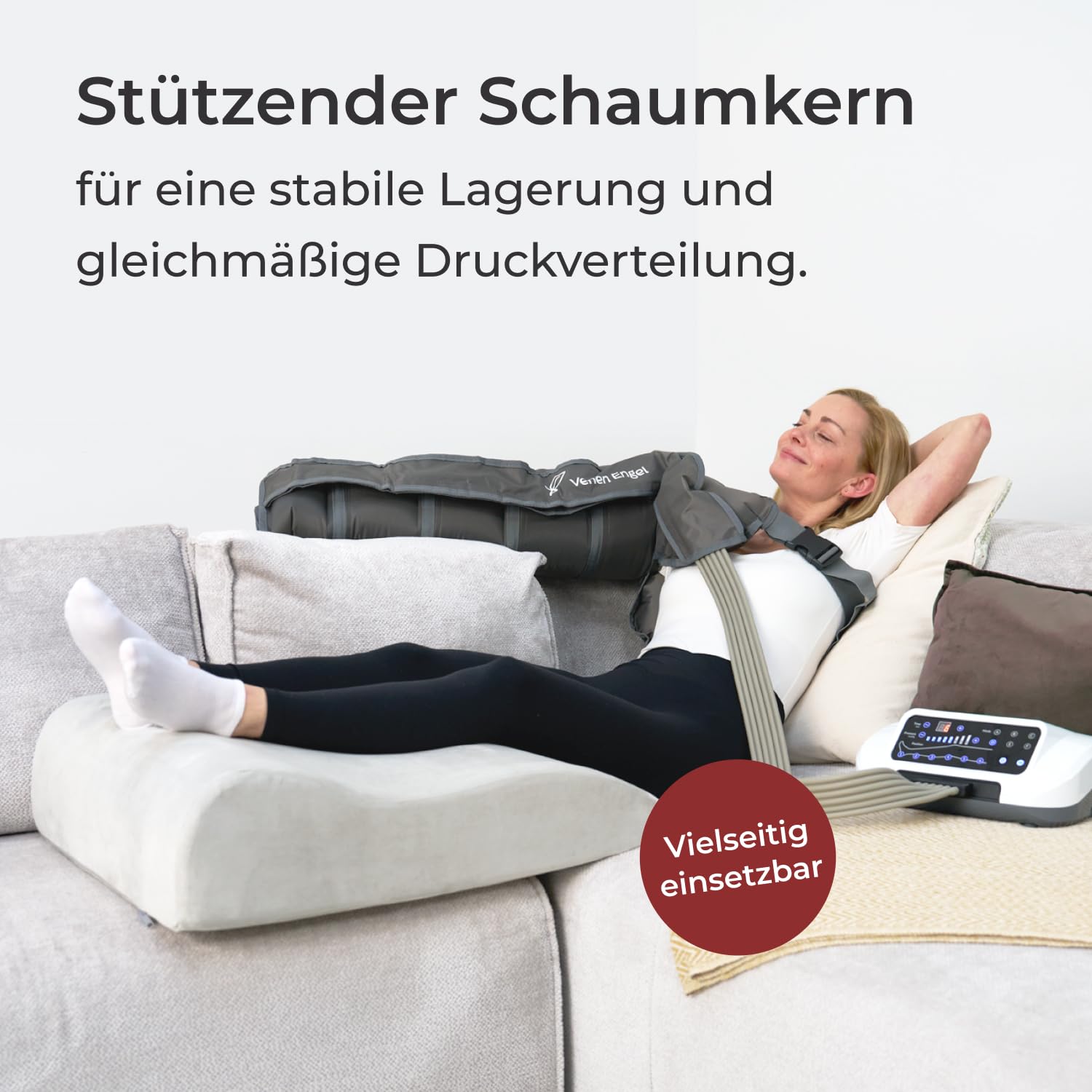 Venen Engel Venen Comfort - Cojín para piernas y rodillas (fabricado en Alemania)