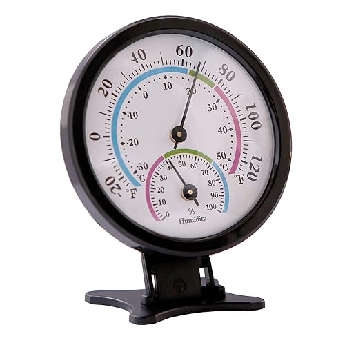 LayscoPro Mini termómetro para interiores, higrómetro analógico 2 en 1, medidor de temperatura y humedad para el hogar, habitación, exterior,