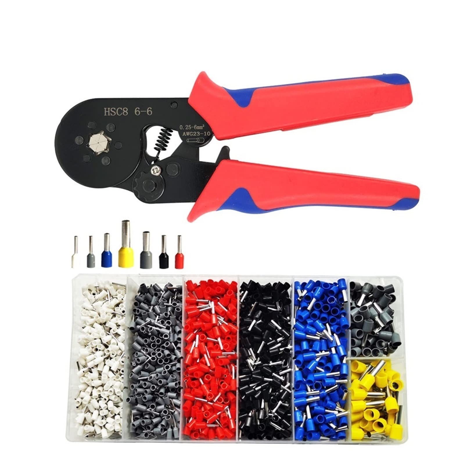 Buy ZJYUUJE Ferrule Crimping Tool Kit Hexagonal Serrated SelfAdjusting