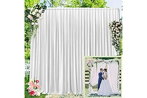 HAORUI Ice Silk Backdrop Curtain for Wedding Ceremony Photography Banquet Event Party