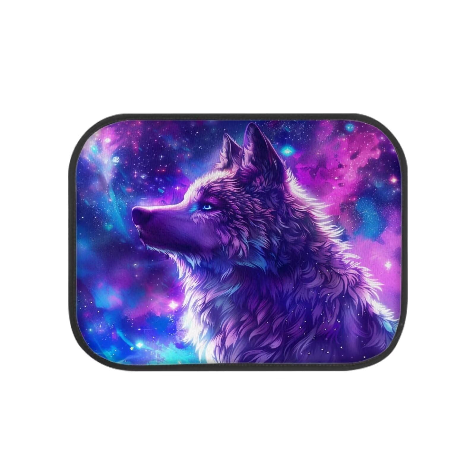 Youngerbaby Wolf Car Rear Floor Mats Set of 2 Galaxy Floor Mat Automotive Carpet Back Seat Mats Universal — view 2