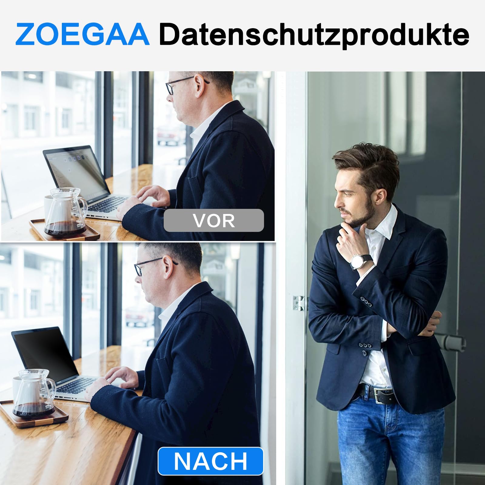 ZOEGAA Blickschutzfolie 27 Zoll 16:9 für Monitor(598 * 336 MM)