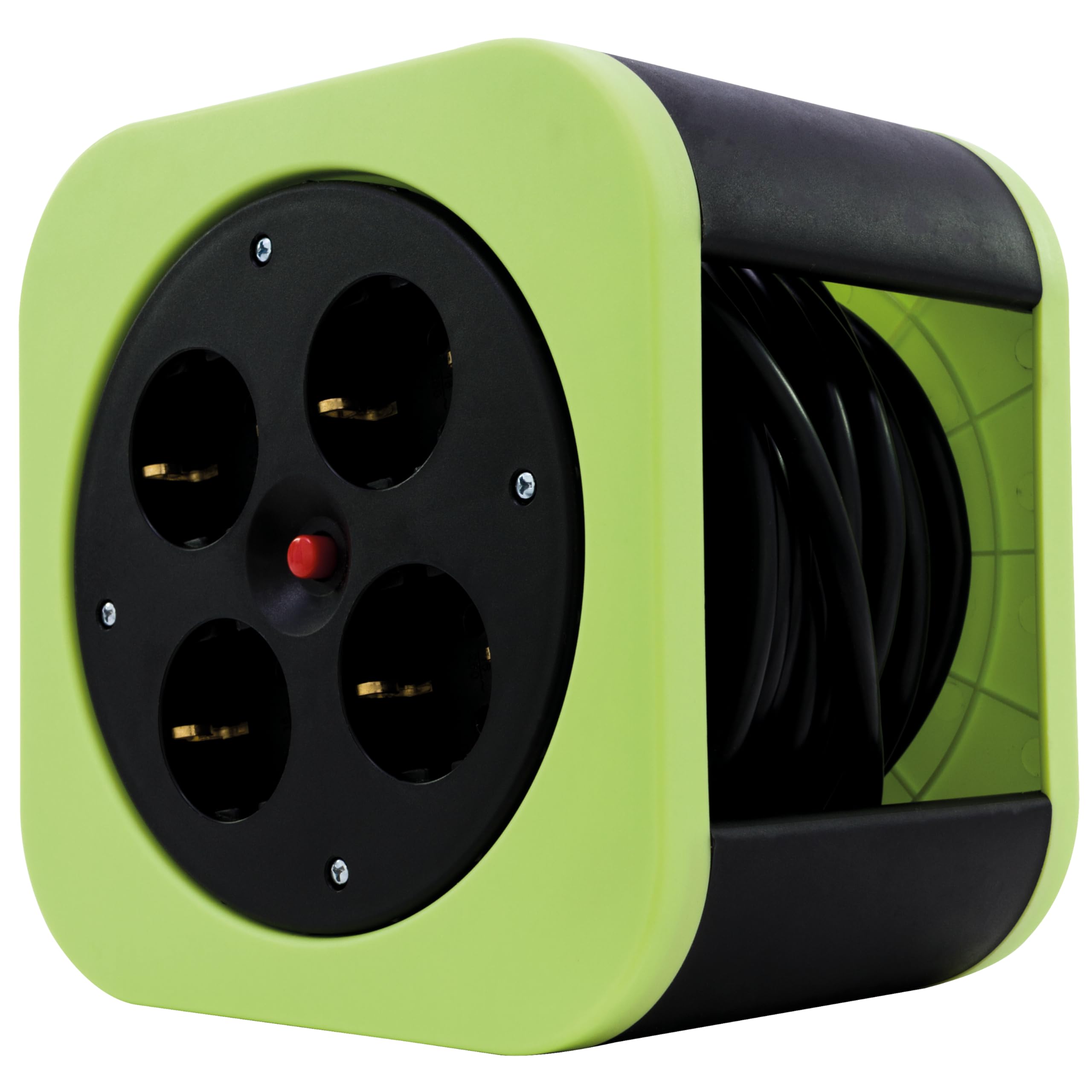 REV 0010012400 multiprise 10 m 4 sortie(s) CA Intérieur Noir, Vert - Multiprises (10 m, 4 sortie(s) CA, Intérieur, 1,5 mm², Noir, Vert, 230 V)