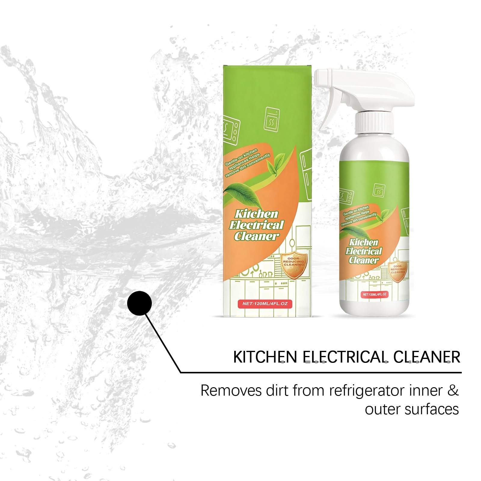 Desengrasante de cocina profesional, eficaz removedor de grasa, agente para horno, 120 ml, desengrasante para encimeras de trabajo para grasa y manchas de aceite