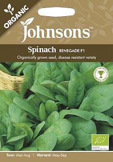 Johnsons 16566 Vegetable Seeds, ORG Spinach Renegade F1