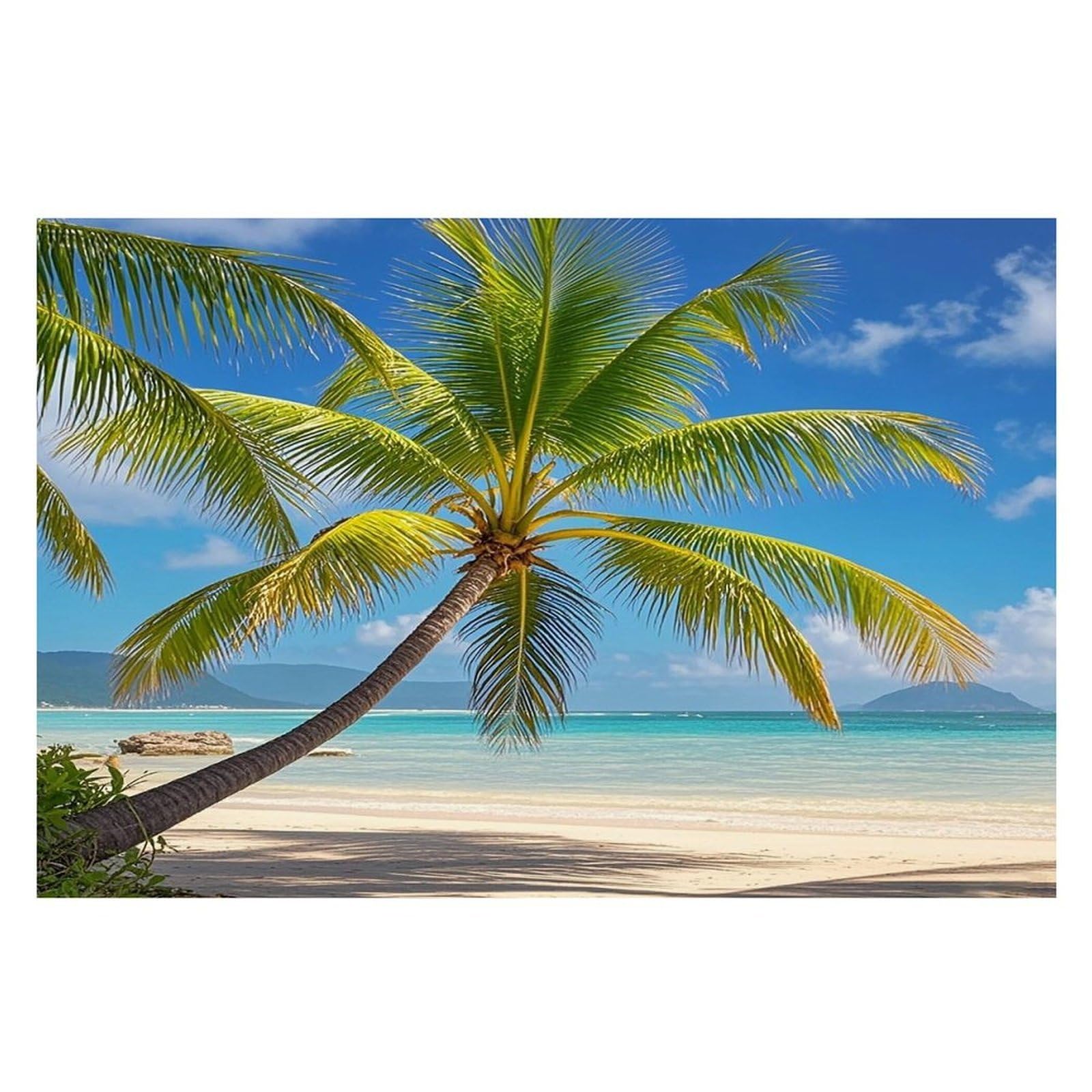 Tropical Palm Tree Placemats Flax Place Mats for Dining Table Rectangle Non-Slip Table Mats Heat Resistant Washable Placemat for Kitchen Home Decor Party Outdoor 12" X 18"