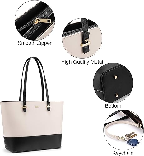 Miniatura 5 de LOVEVOOK Bolsos de mano para mujeres, bolsos de hombro, bolso tote, bolso satchel, bolso hobo, conjunto de bolso de 3 piezas