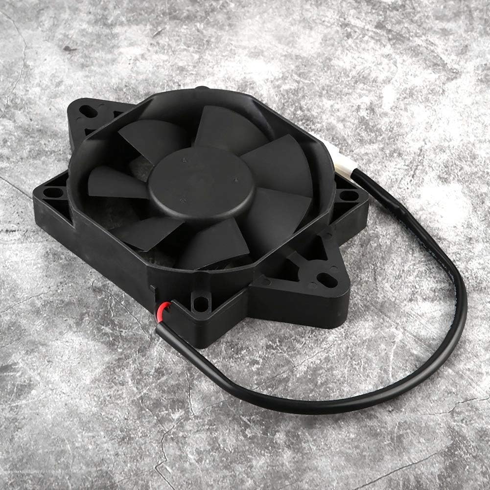 Ventilador De Radiador Para Moto De Cross/ATV 150-250cc - Refrigerado Por Agua, Conector De 2 Pines, Aleación Metálica, Mejora La Refrigeración Del Motor