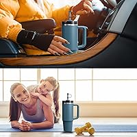 Vista 37 de Silicone Spill Stopper Set Compatible with Stanley Cup 2.0 30oz & 40oz with Straw Cover, Set of 4