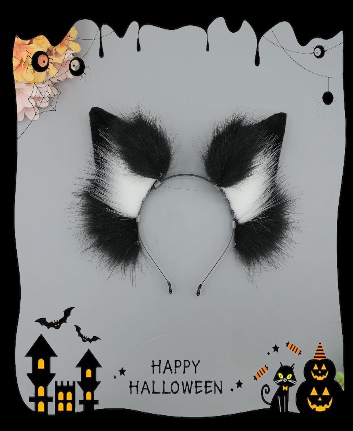 Fox Ears Headwear Anime Faux Fur Animal Ears Headband for Halloween Cosplay Party Dress Up Events - Image 3