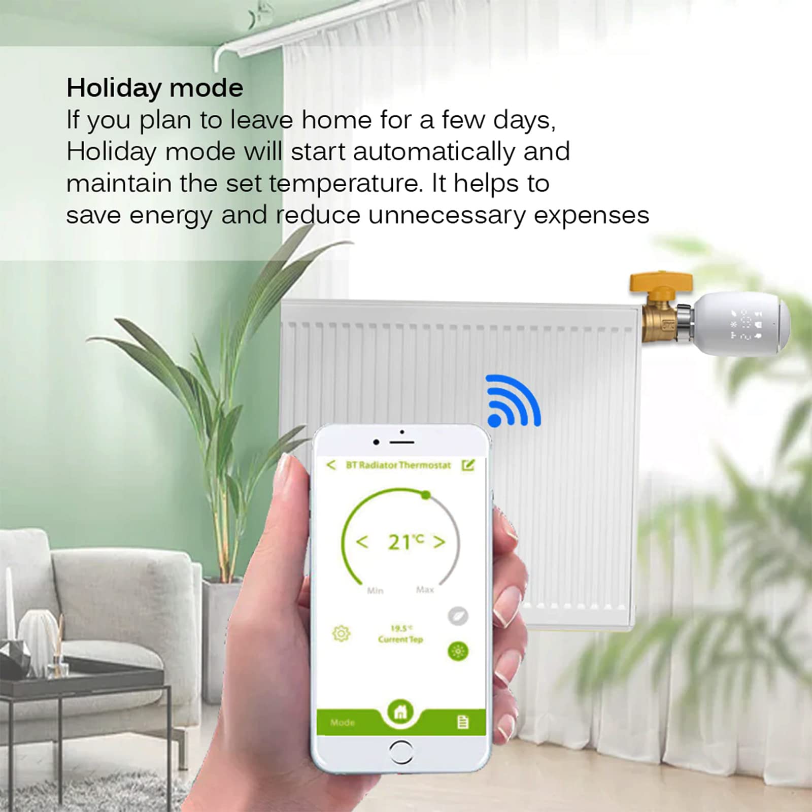 Zigbee termostat zawór chłodnicy, eTRV, rozmiar kompatybilny z większością zaworów, Alexa, Googlehome sterowanie głosowe 6 szt