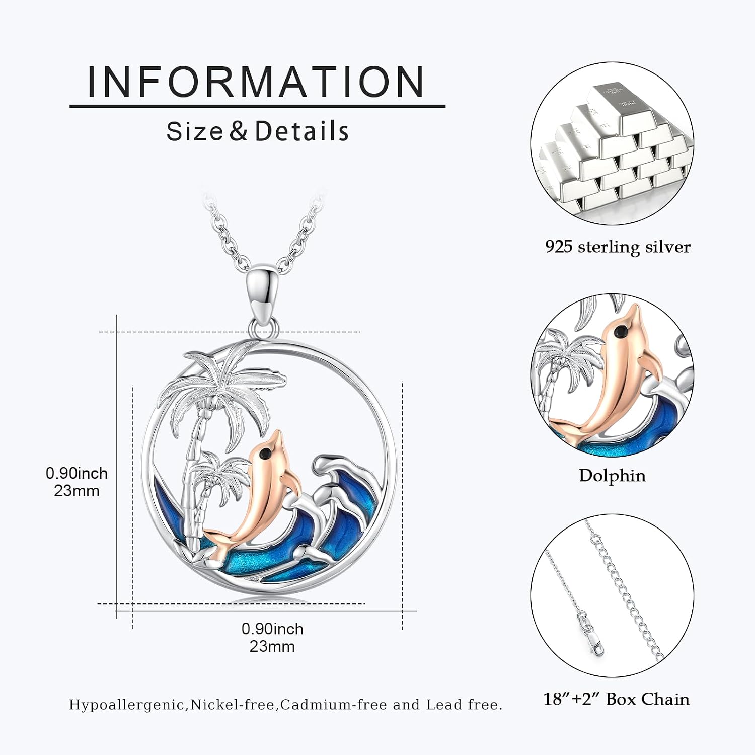925 Sterling Silver Necklace for Women Christmas Birthday Gifts