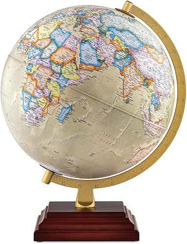Miniatura 9 de Waypoint Geographic Atlantic Plus - Globo de mundo iluminado de 12 pulgadas estilo océano antiguo, globo de referencia actualizado para decoración