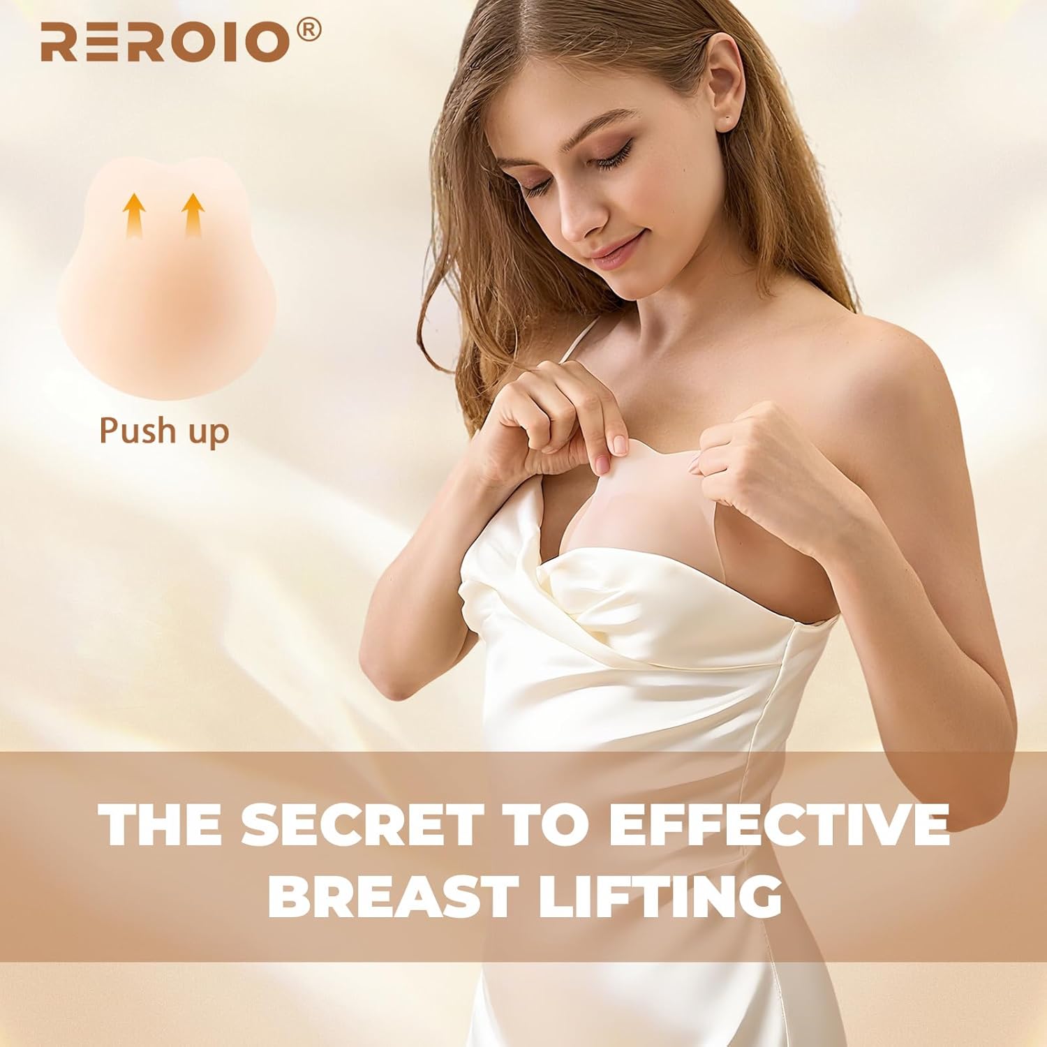Lift Sticky Bra Push Up, Backless Bra Skin-Friendly Nipple Covers, Adhesive Strapless Bras for Women - Image 5