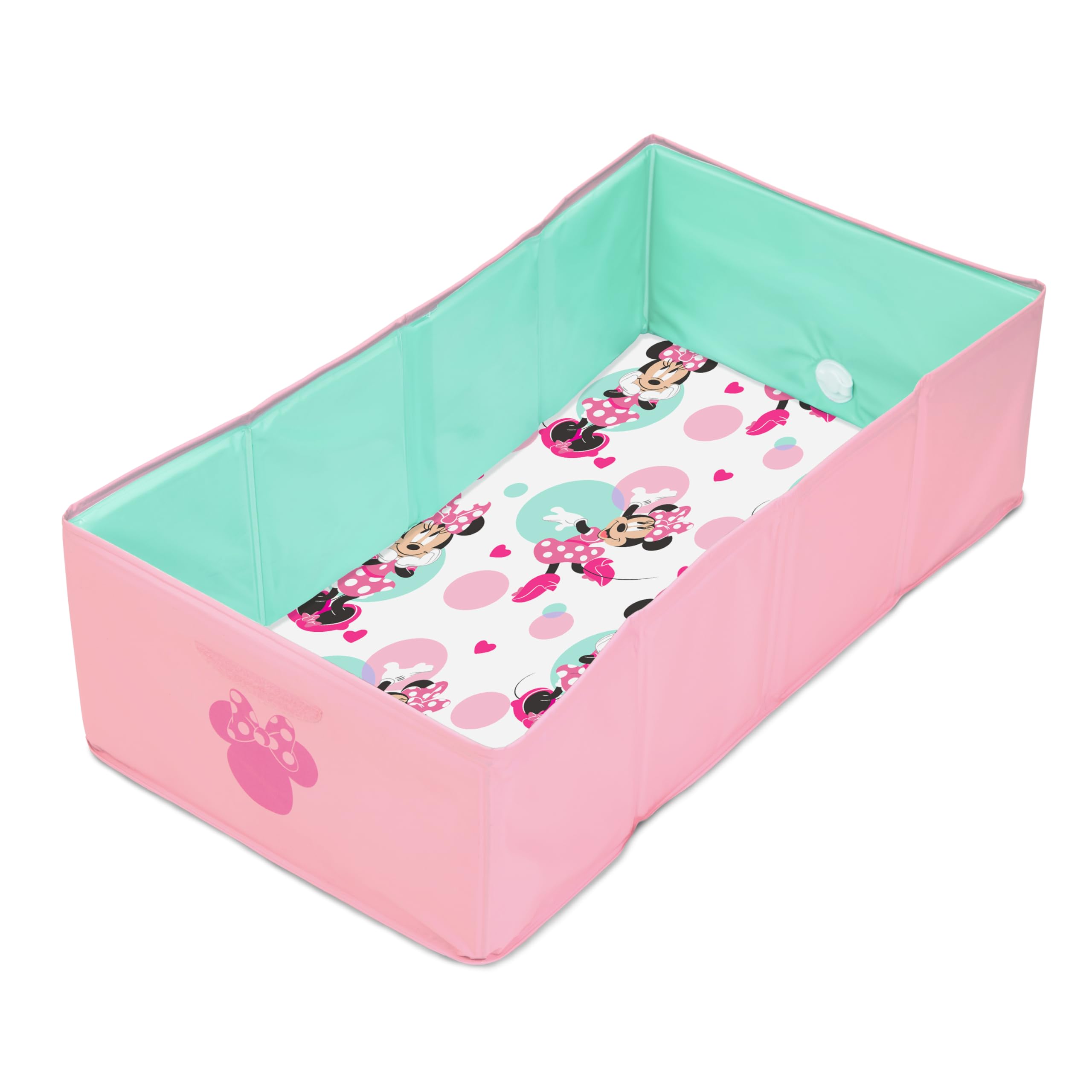 Bright Starts Disney Baby Minnie Mouse Tuckaway Toddler Folding Tub Converts Shower to Bathtub Folds to Store Easy