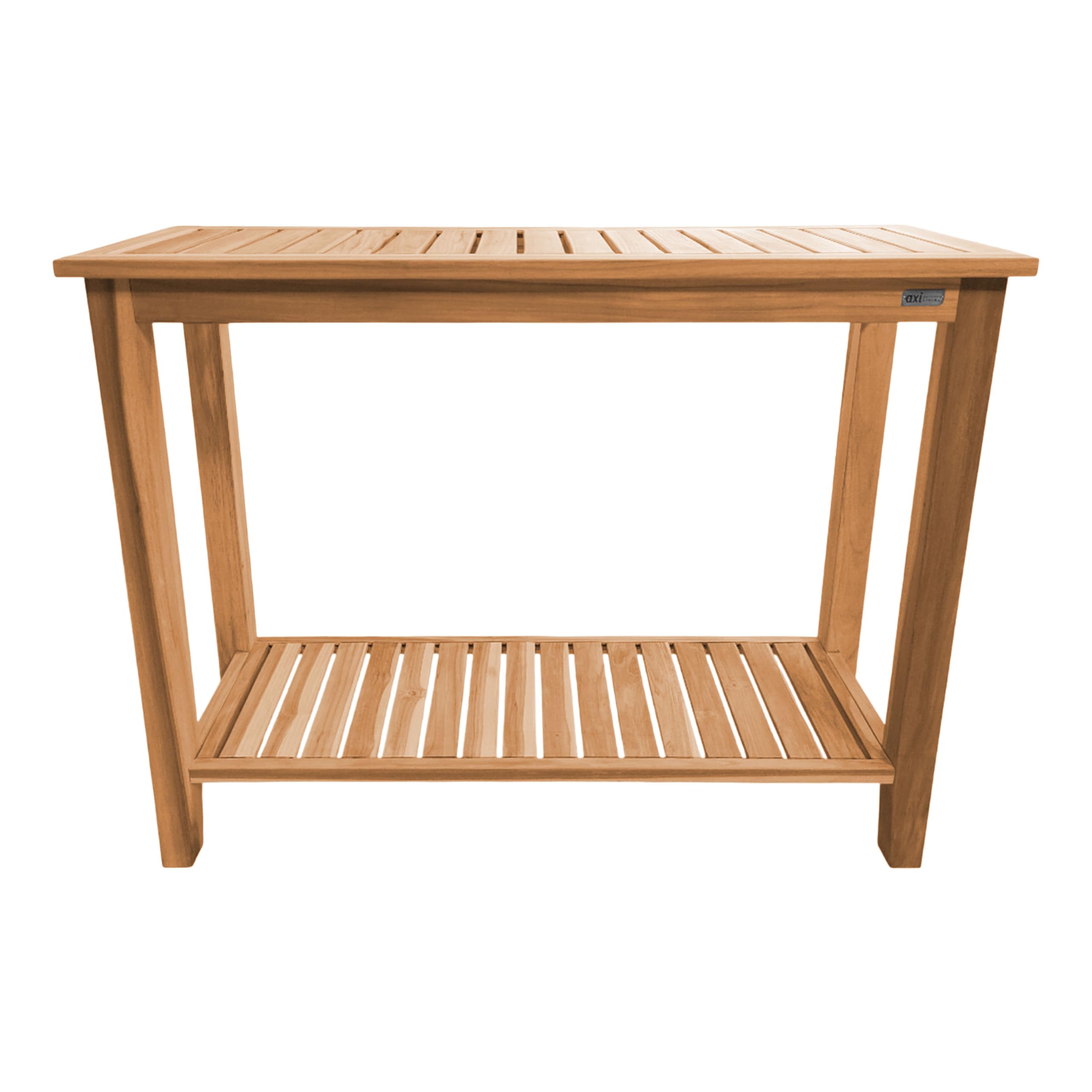 Table murale en bois de teck AXI Niah pour aménager un coin apéritif sur votre terrasse