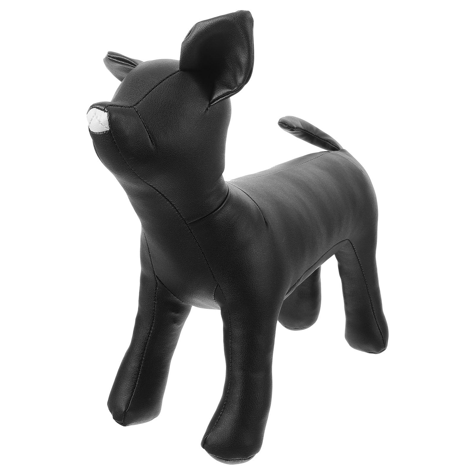Mannequin de vêtements pour chiots en cuir PU debout pour optimiser l'agencement de vitrine