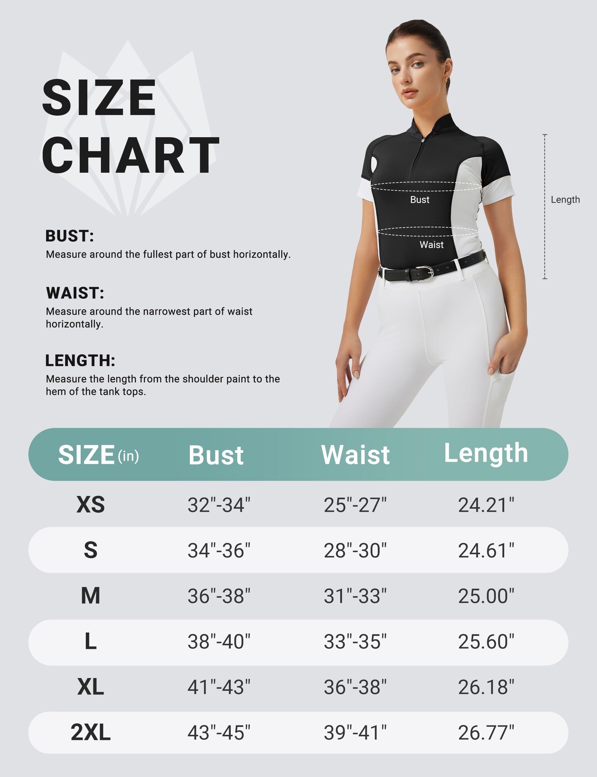 FitsT4 Sports Chemise d'équitation à manches courtes pour femme UPF50+ - Respirant - Demi-fermeture éclair