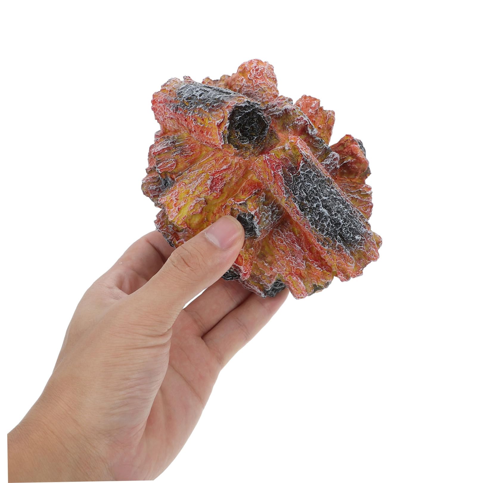 Gatuida 2 Piezas Lámpara de Ambiente Efecto Fuego Falso de Resina y Abs, Luz Nocturna Decorativa Ligera para Decoración Interior en Hoteles y Hogares