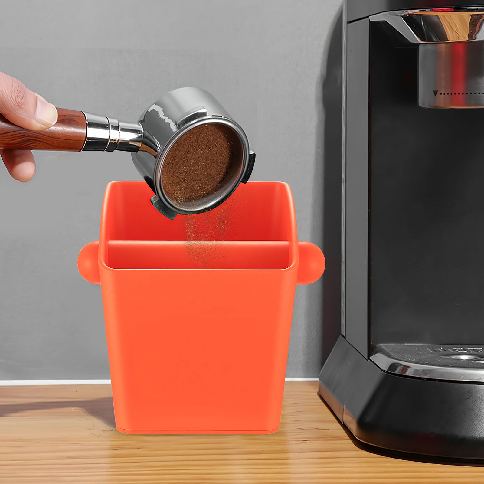 Conjunto de contenedores de golpeo de café para portafiltros, accesorio de contenedor de golpeo para máquina de café portafiltros, caja de golpeo de espresso para contenedores de posos de café, caja