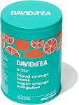DAVIDsTEA Blood Orange Boost Tea – Loose Leaf Tea Blend with Blood Orange, Rosemary & GABA Green Tea – Low Caffeine – 50g Iconic Tin – Bright, Focused & Citrus Herbal Energizer