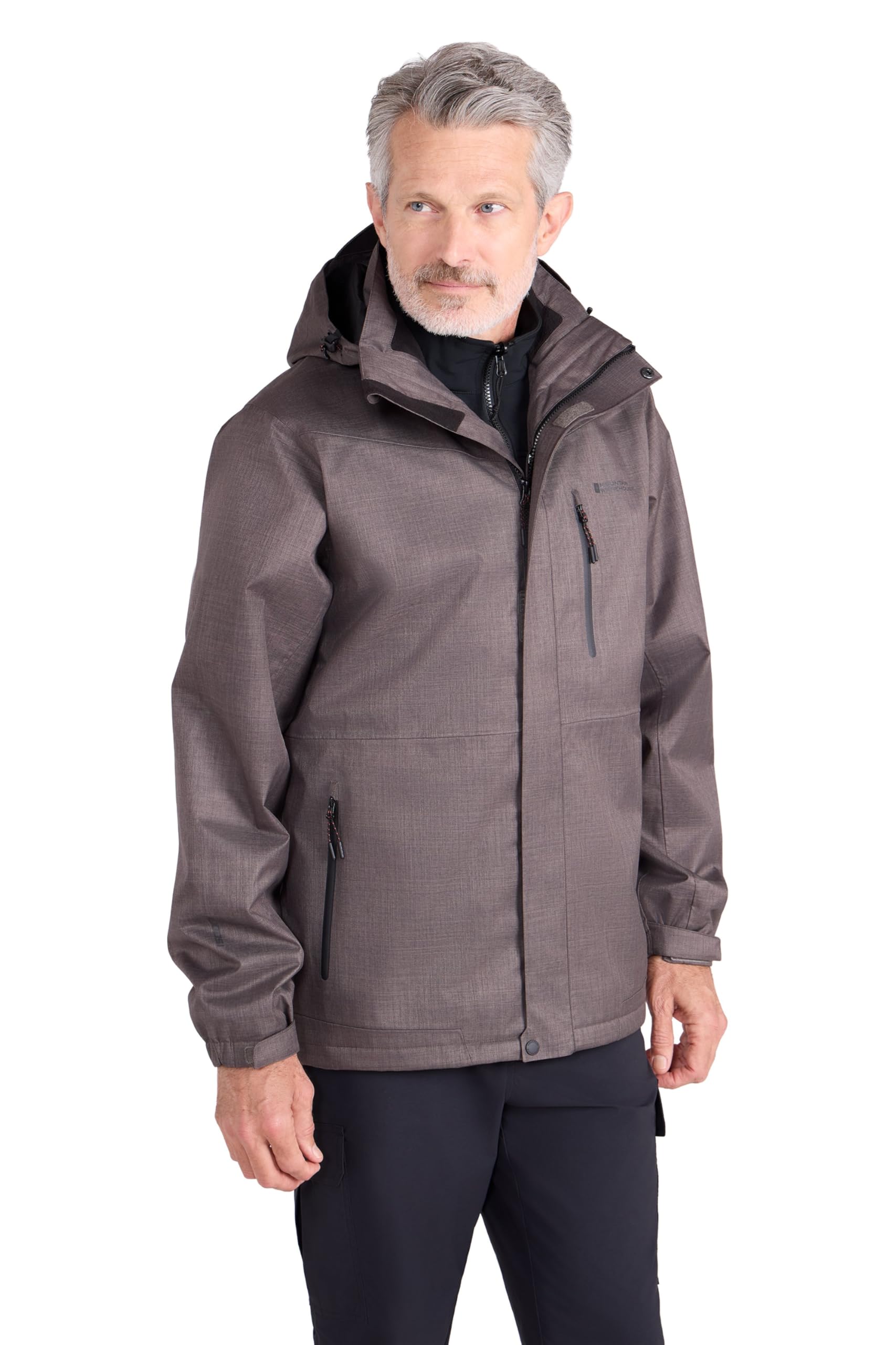 Mountain Warehouse Men's Medium Grey Bracken Extreme 3 In 1 Jacket S