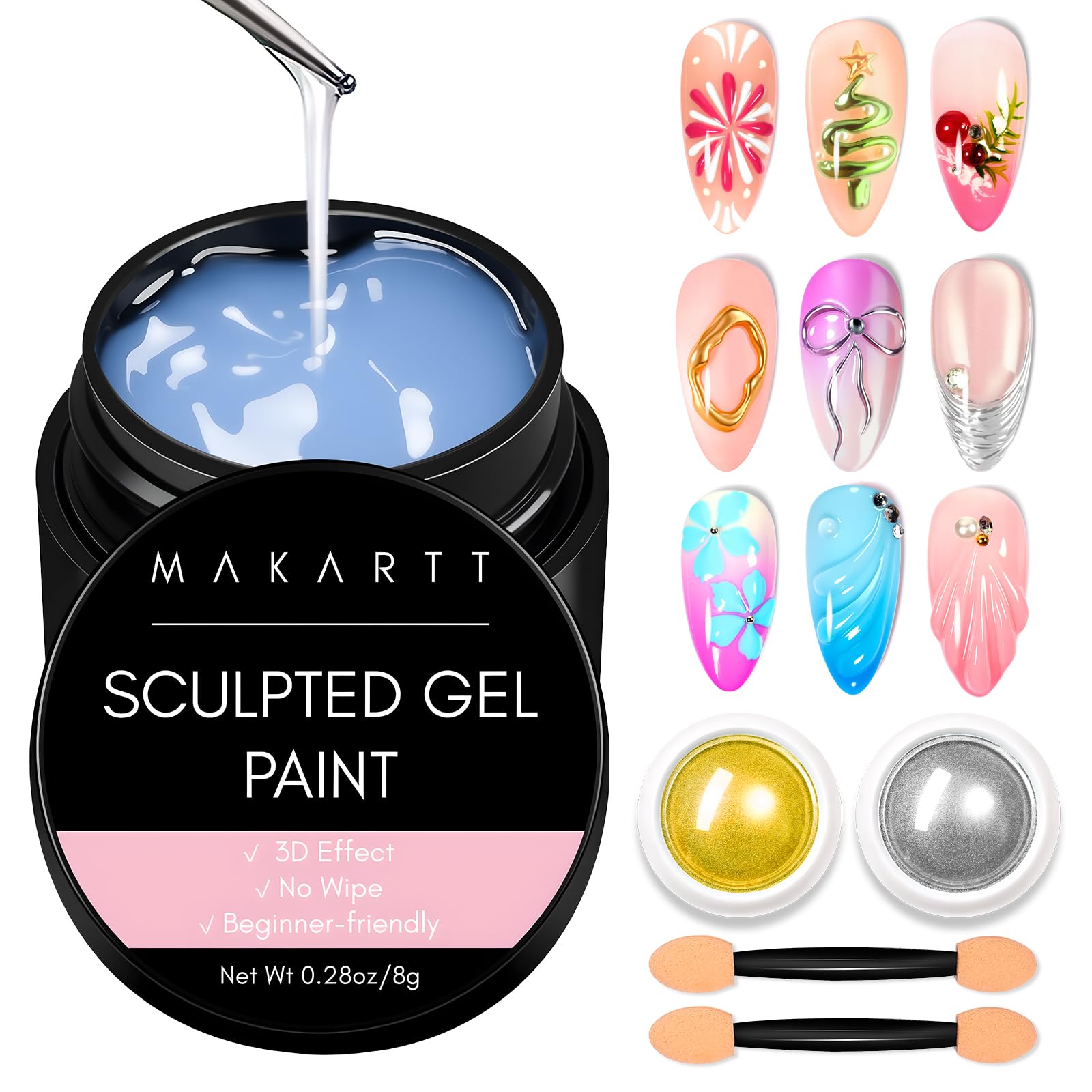 Makartt Nagelkleber Gel Set UV für Nägel Tips