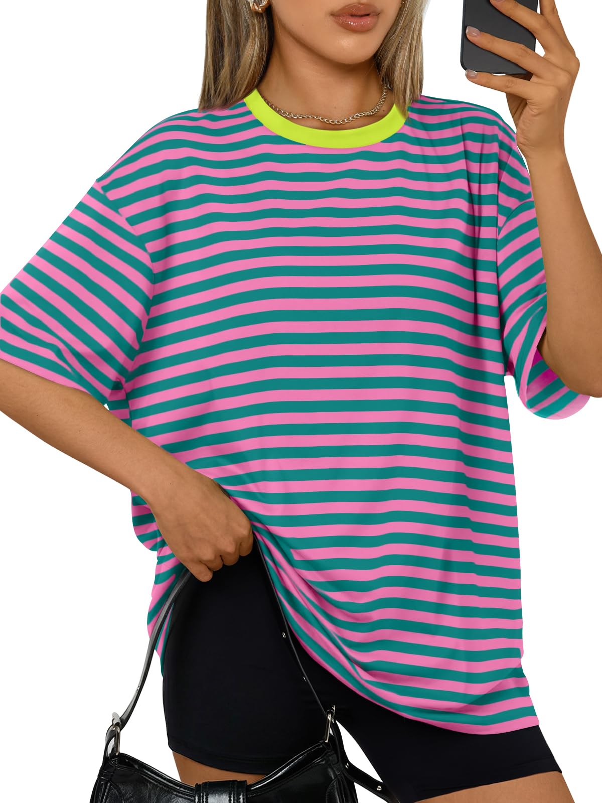 Trendy Queen Womens Oversized T-Shirts Short Sleeves Workout Tops | Casual Summer Gym Tees Plus Size Fashion Clothes 2026