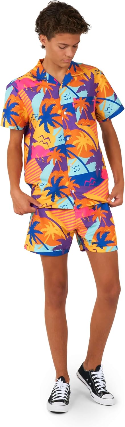 Opposuits Teen Summer Set - 2 Piece Beach Wear set - Matching Shirt and Shorts
