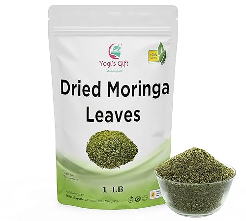 Hojas de Moringa sueltas 1 LB Hacer té, espolvorear en ensalada, moler y usarlo Hoja de Moringa 100% natural solo sin tallos te de moringa by