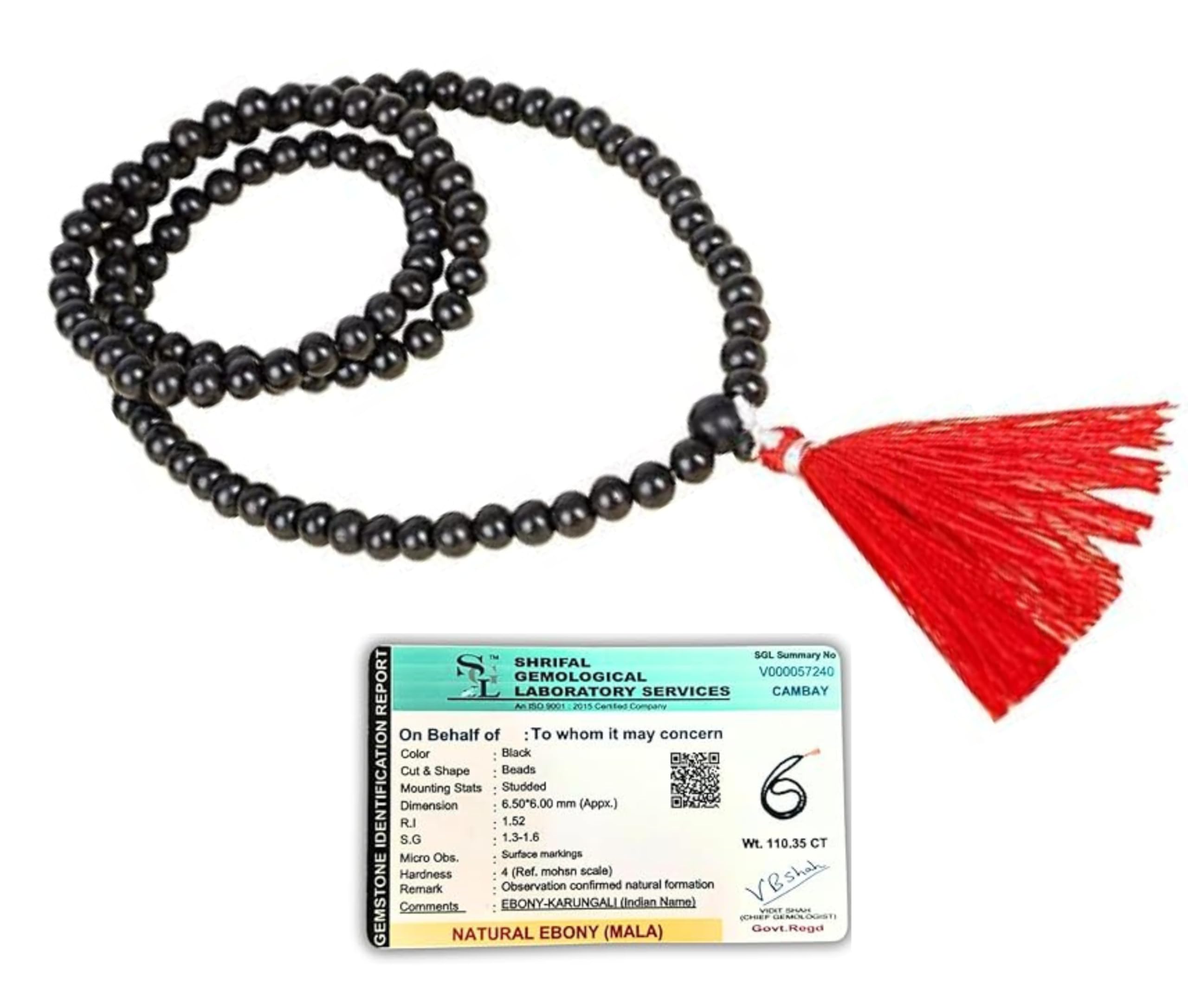 Original Karungali Malai Unpolished Natural |108 Premium Ebony Wood mala | Lab Tested Natural Black Beads Mala |for Men & Women (8MM)-image-17