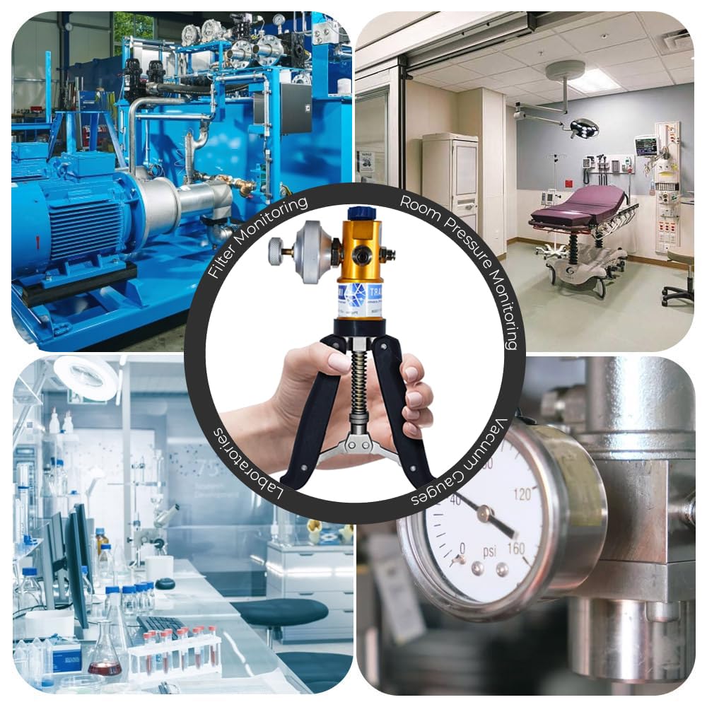 *Spedizione entro 1 giorno* Calibratore manuale per pompa pneumatica e per vuoto per calibrazione sul campo e calibrazione del trasmettitore di pressione (solo pompa manuale AI-DP1-2200)